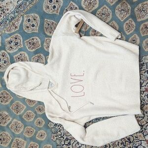 Rae Dunn Women's Plush Hoodie Sweater NWT